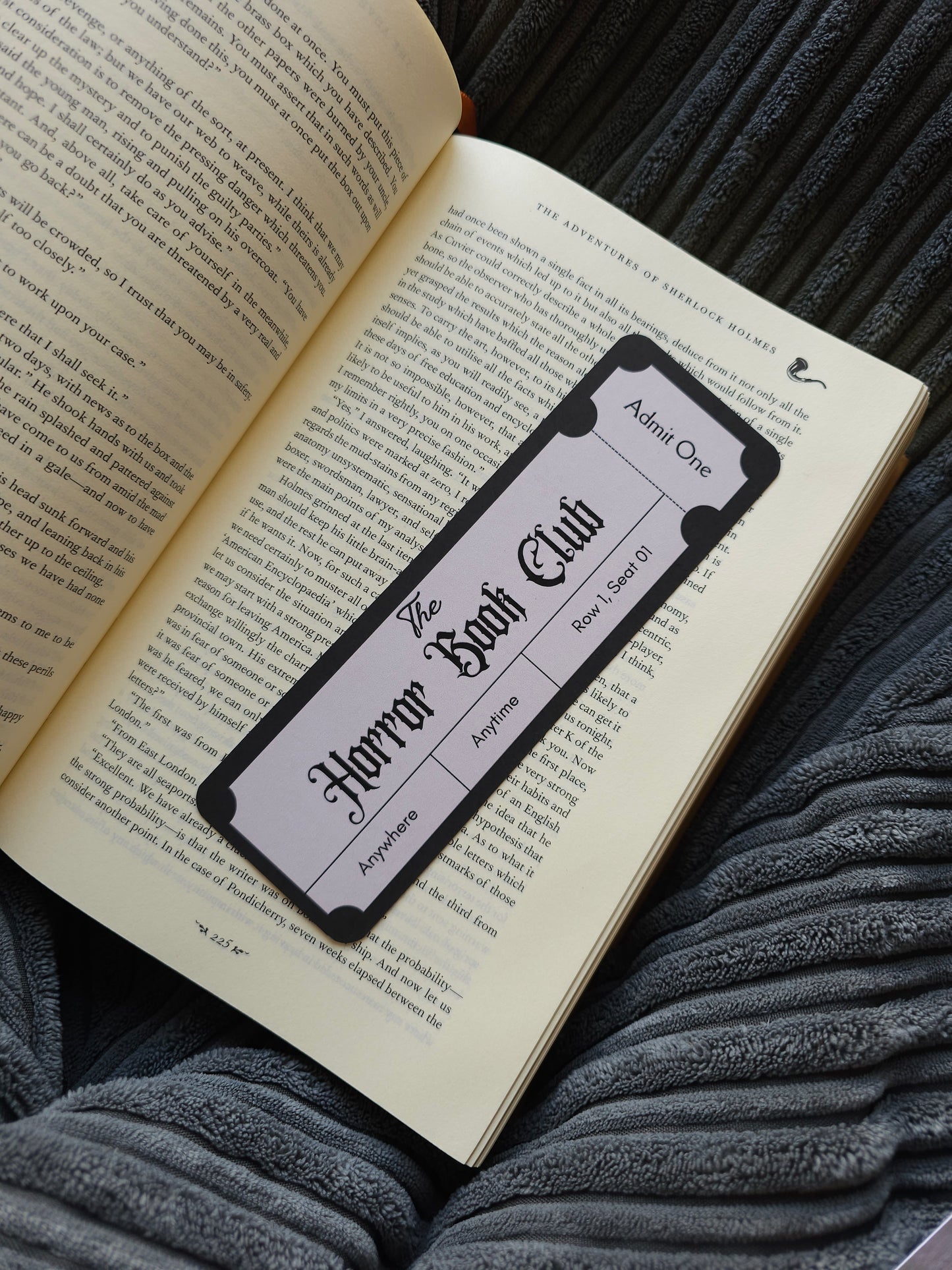 The Vintage Horror Book Club Ticket Bookmark