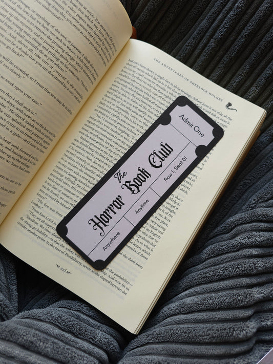 The Vintage Horror Book Club Ticket Bookmark