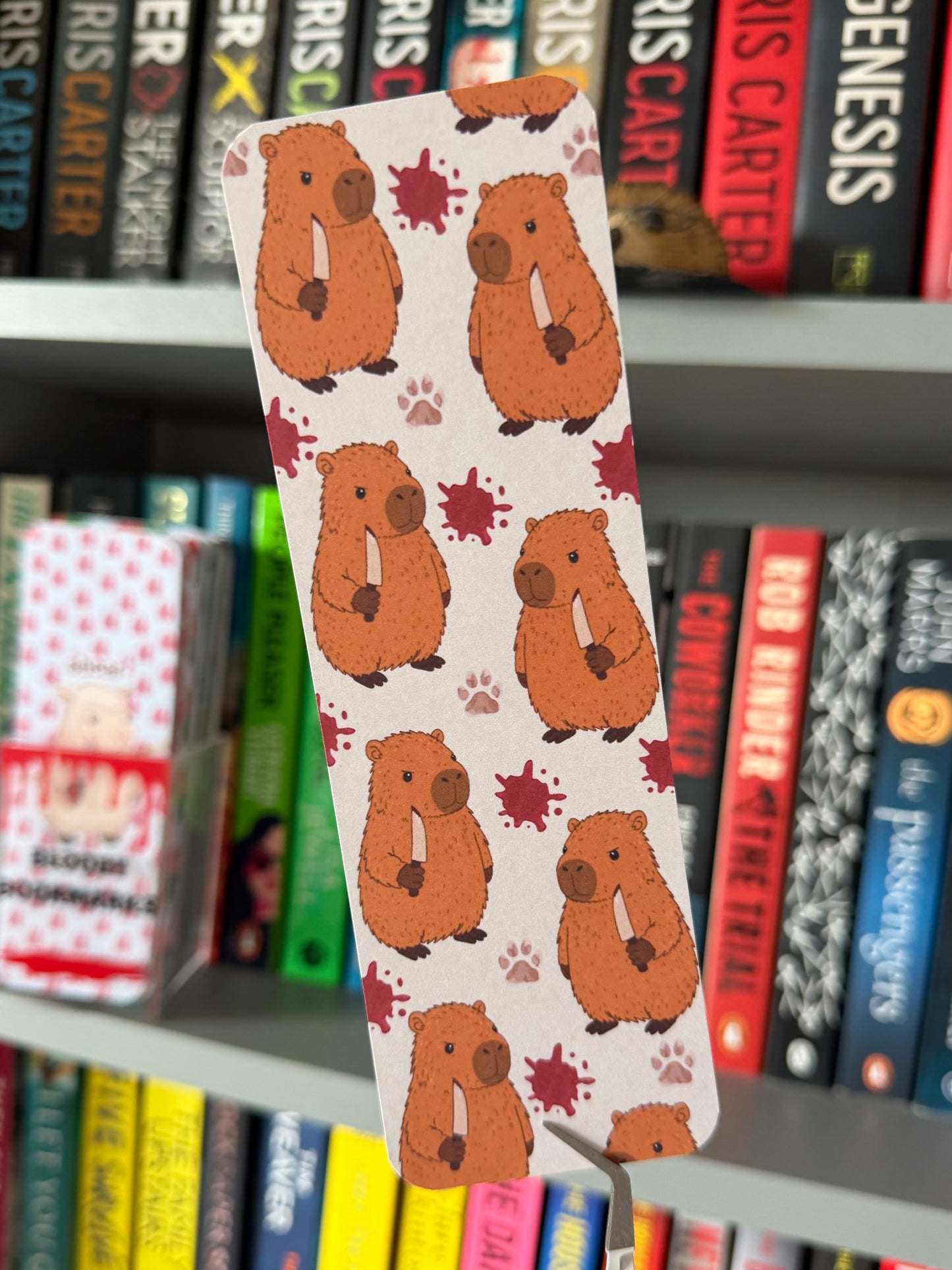 Killer Capybara Pattern Bookmark