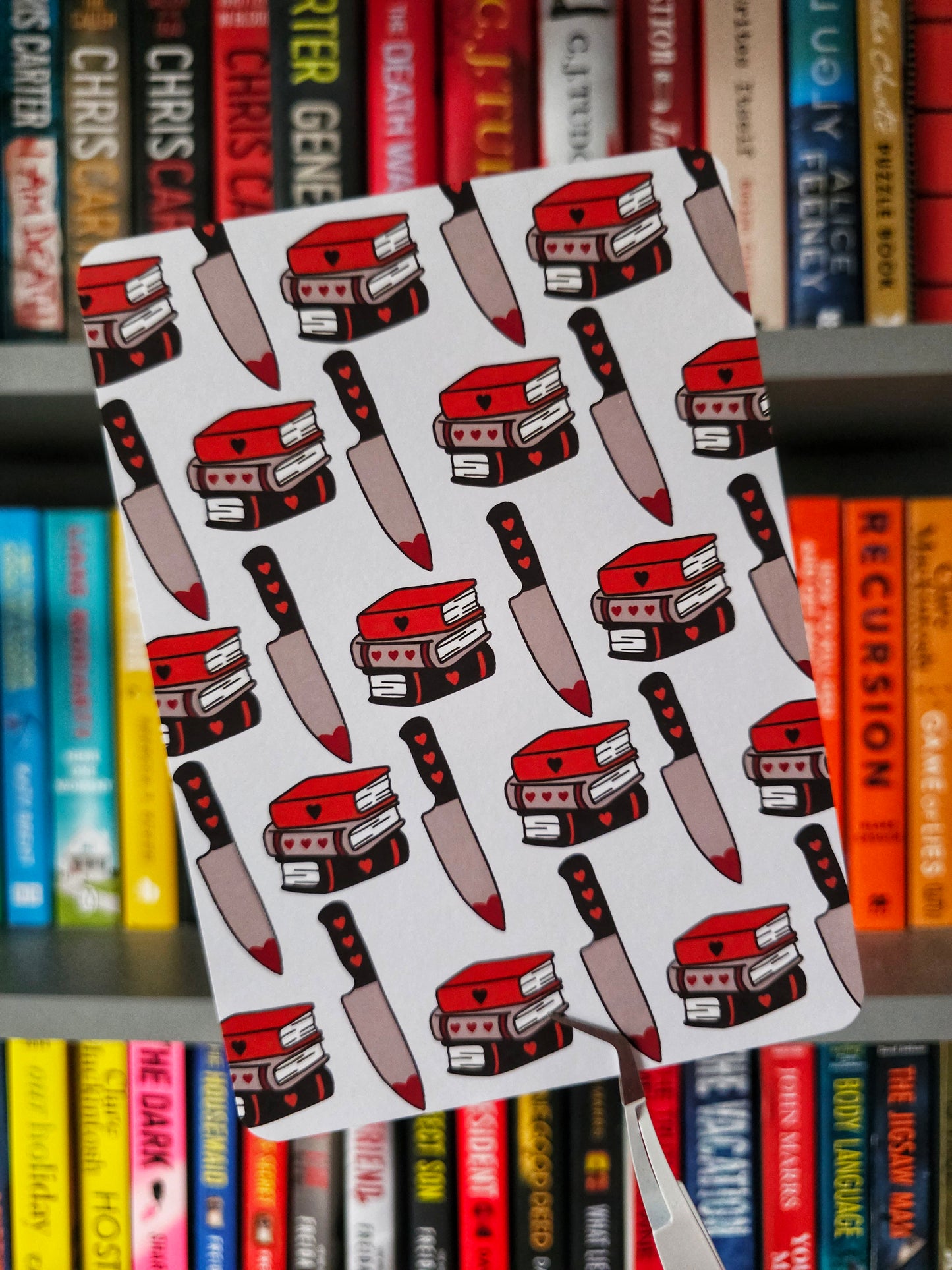 Deadly Valentine Book Stack & Knife Kindle Insert