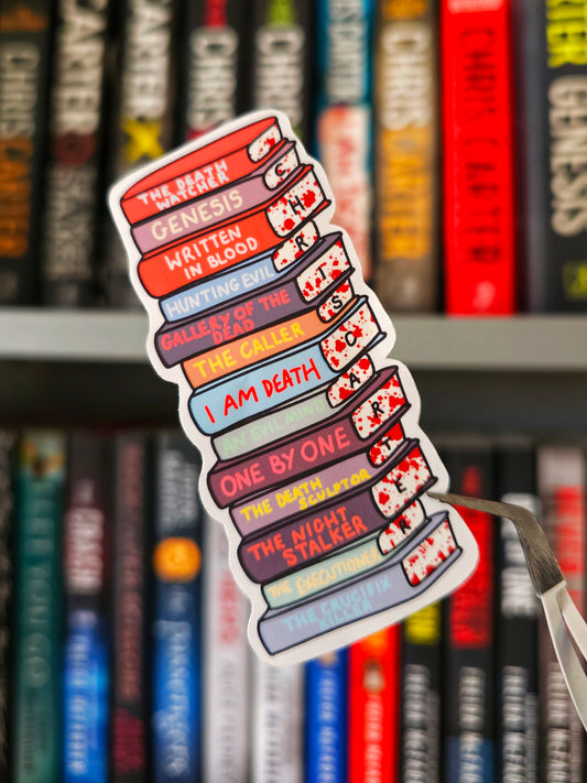 Chris Carter Detective Robert Hunter Series Stack Vinyl Sticker