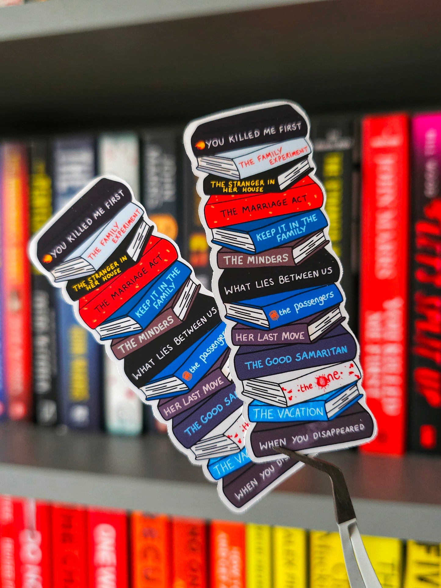 John Marrs Book Stack Vinyl Sticker