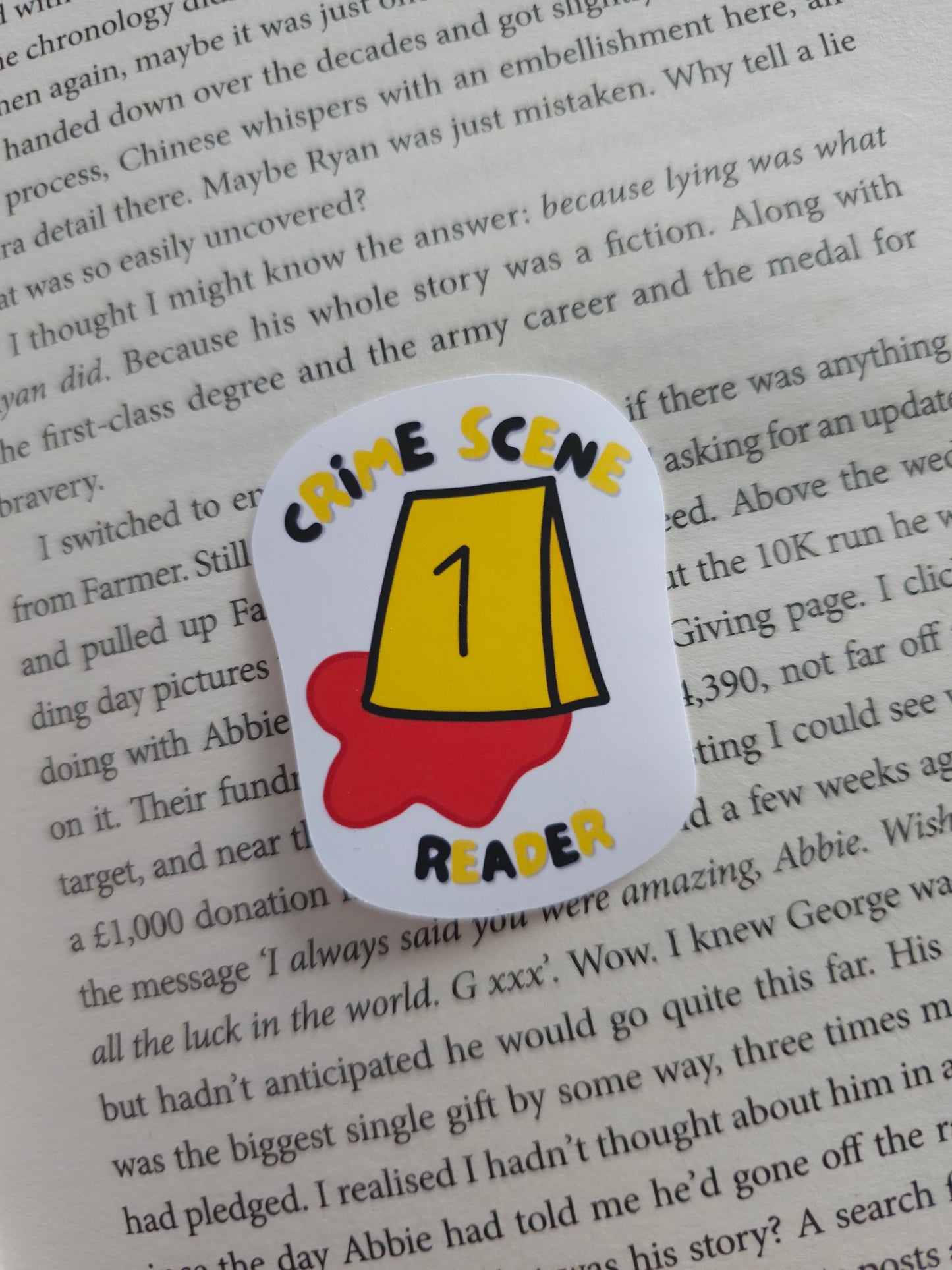 Crime Scene Reader Vinyl Sticker