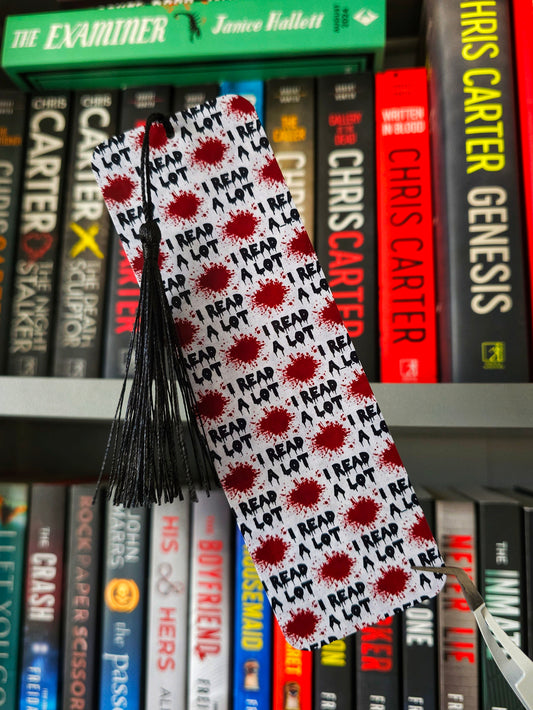 I Read A Lot Chris Carter Pattern Bookmark