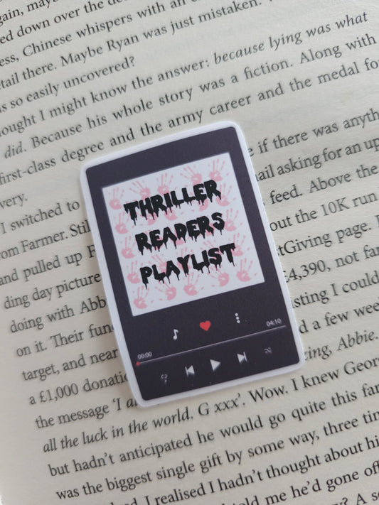 Thriller Readers Playlist Vinyl Sticker