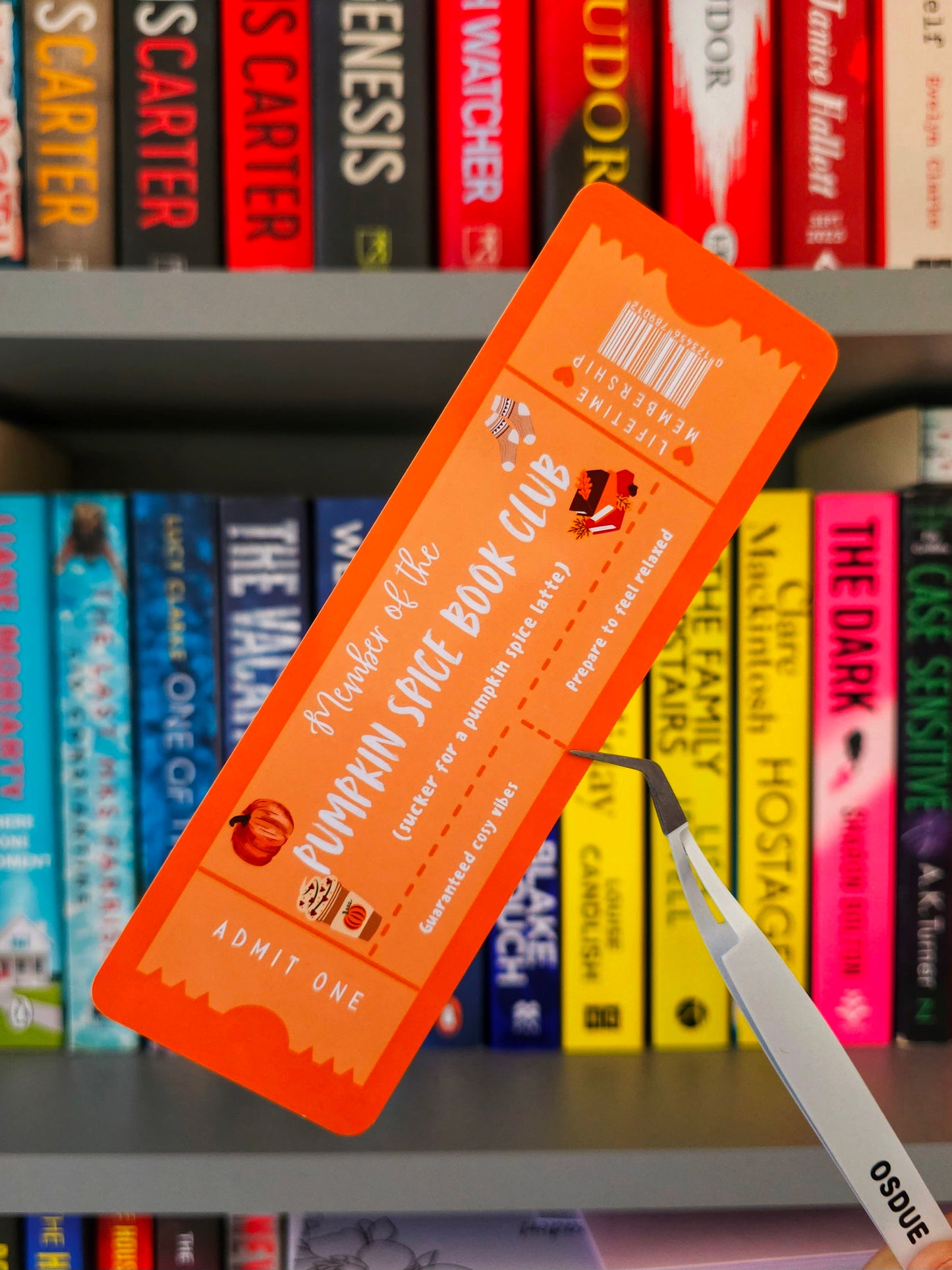 Limited Edition Pumpkin Spice Latte Book Club Ticket Bookmark