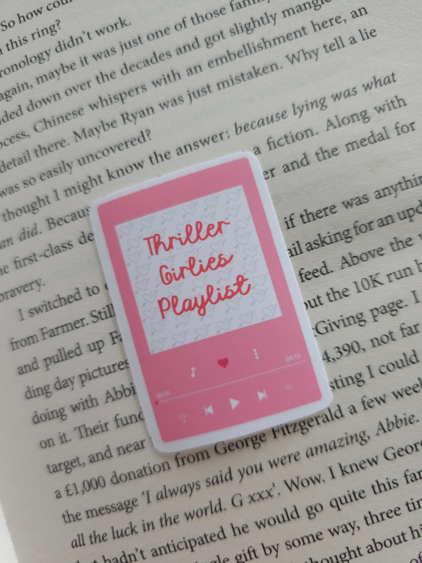 Thriller Girlies Playlist Vinyl Sticker