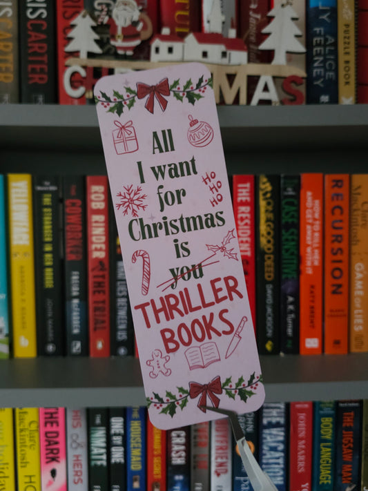 All I Want For Christmas Is Thriller Books Bookmark