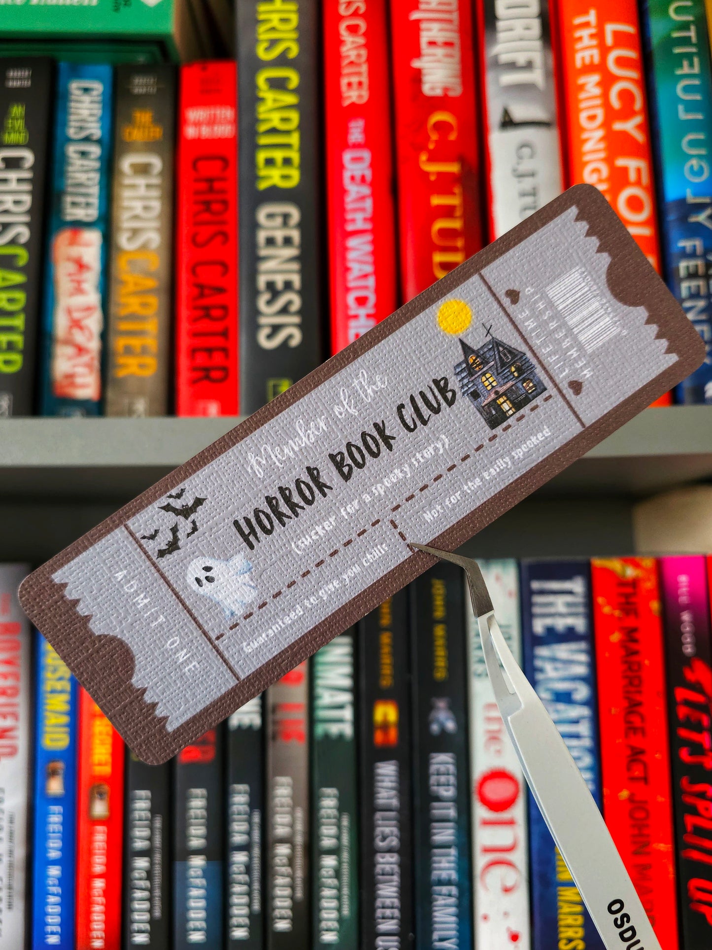 The Horror Book Club Ticket Bookmark
