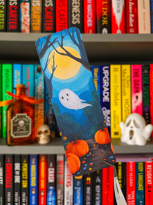 Midnight Pumpkin Patch Halloween Bookmark