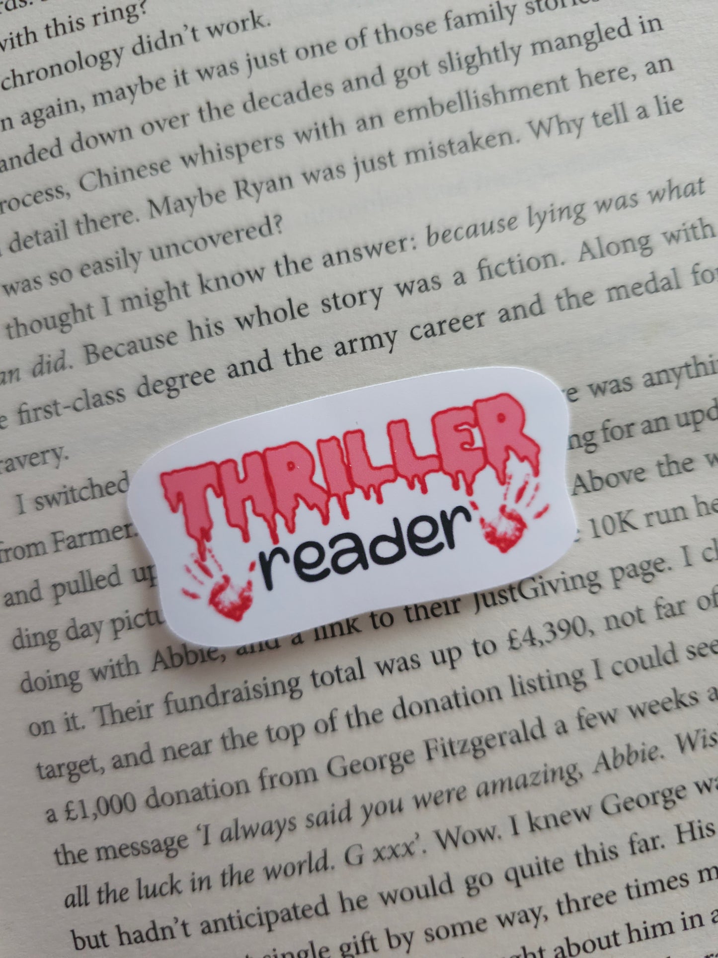 Thriller Reader Vinyl Sticker