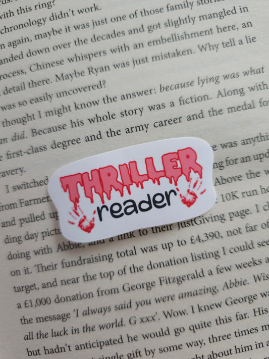 Thriller Reader Vinyl Sticker