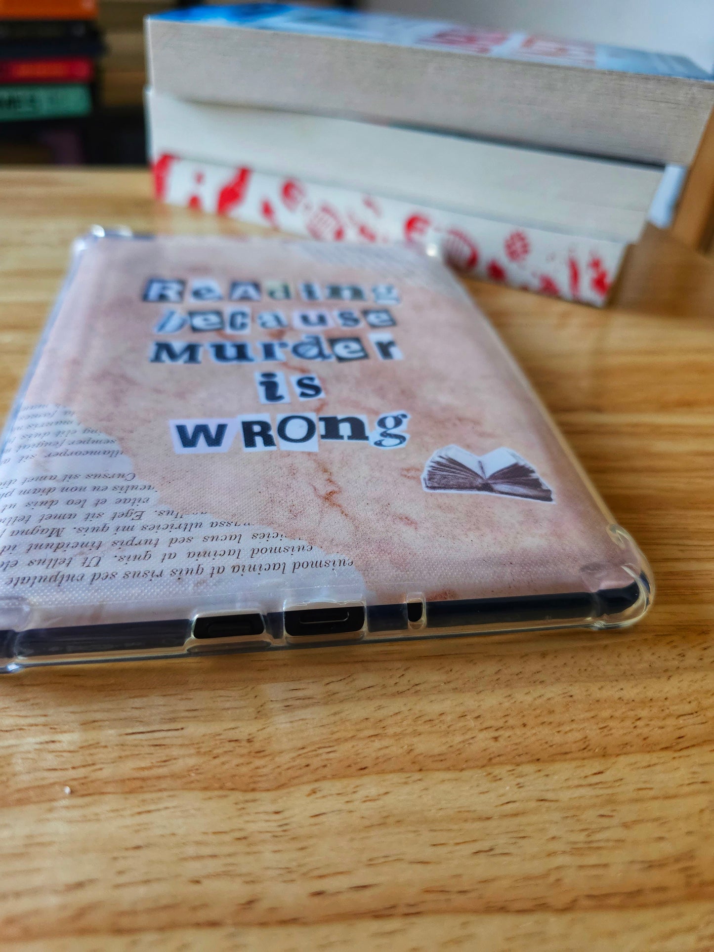 Reading Because Murder Is Wrong Kindle Insert