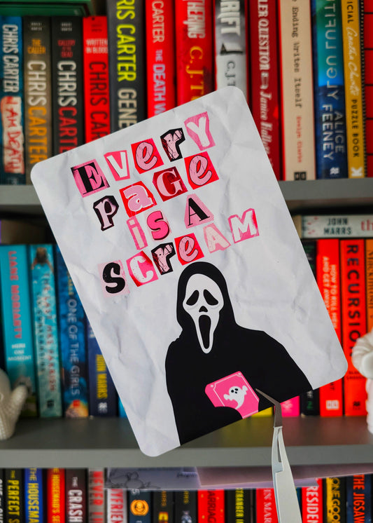 Every Page Is A Scream Ghostface Kindle Insert