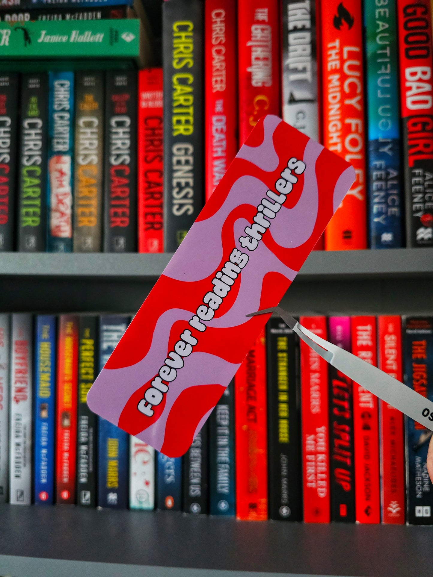 Forever Reading Thrillers Bookmark
