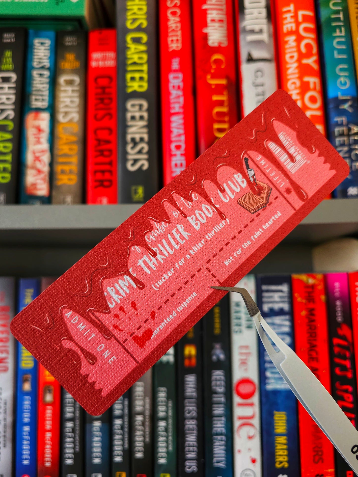 The Crime Thriller Book Club Ticket Bookmark