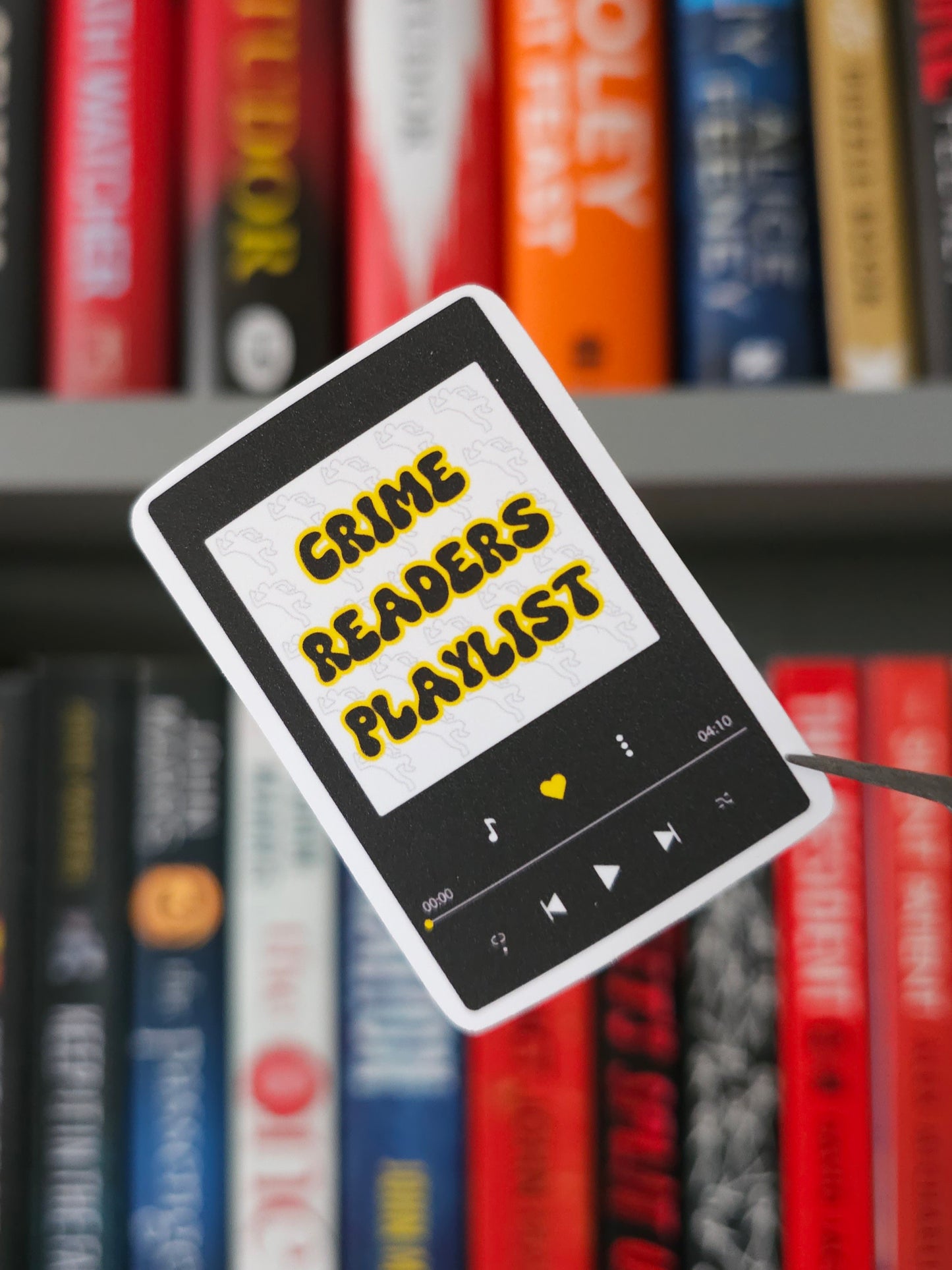 Crime Readers Playlist Vinyl Sticker