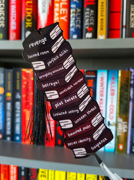 Thriller Essentials Die Cut Book Stack Bookmark