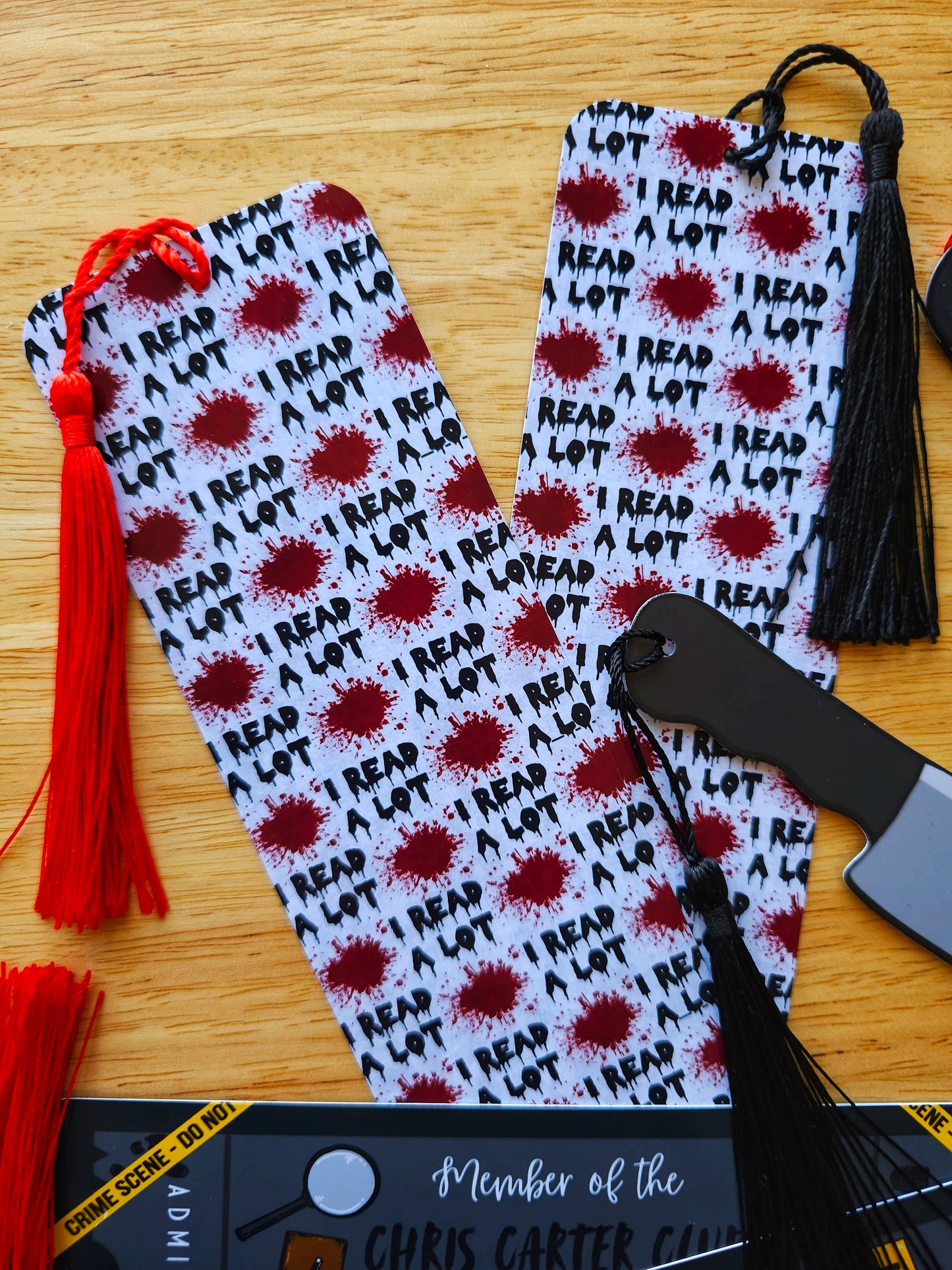 I Read A Lot Chris Carter Pattern Bookmark