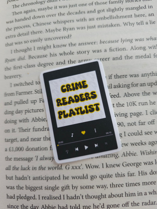Crime Readers Playlist Vinyl Sticker