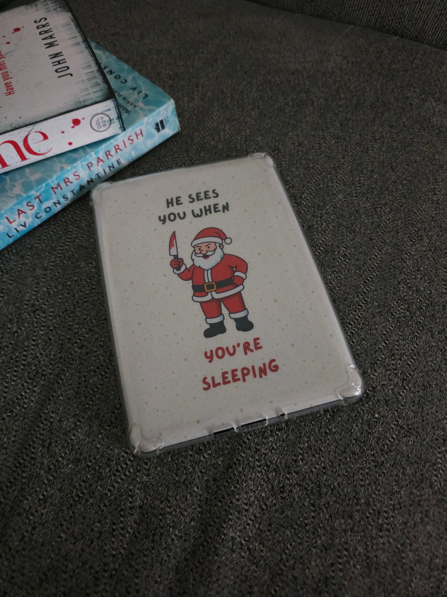 He Sees You When You're Sleeping Killer Santa Kindle Insert