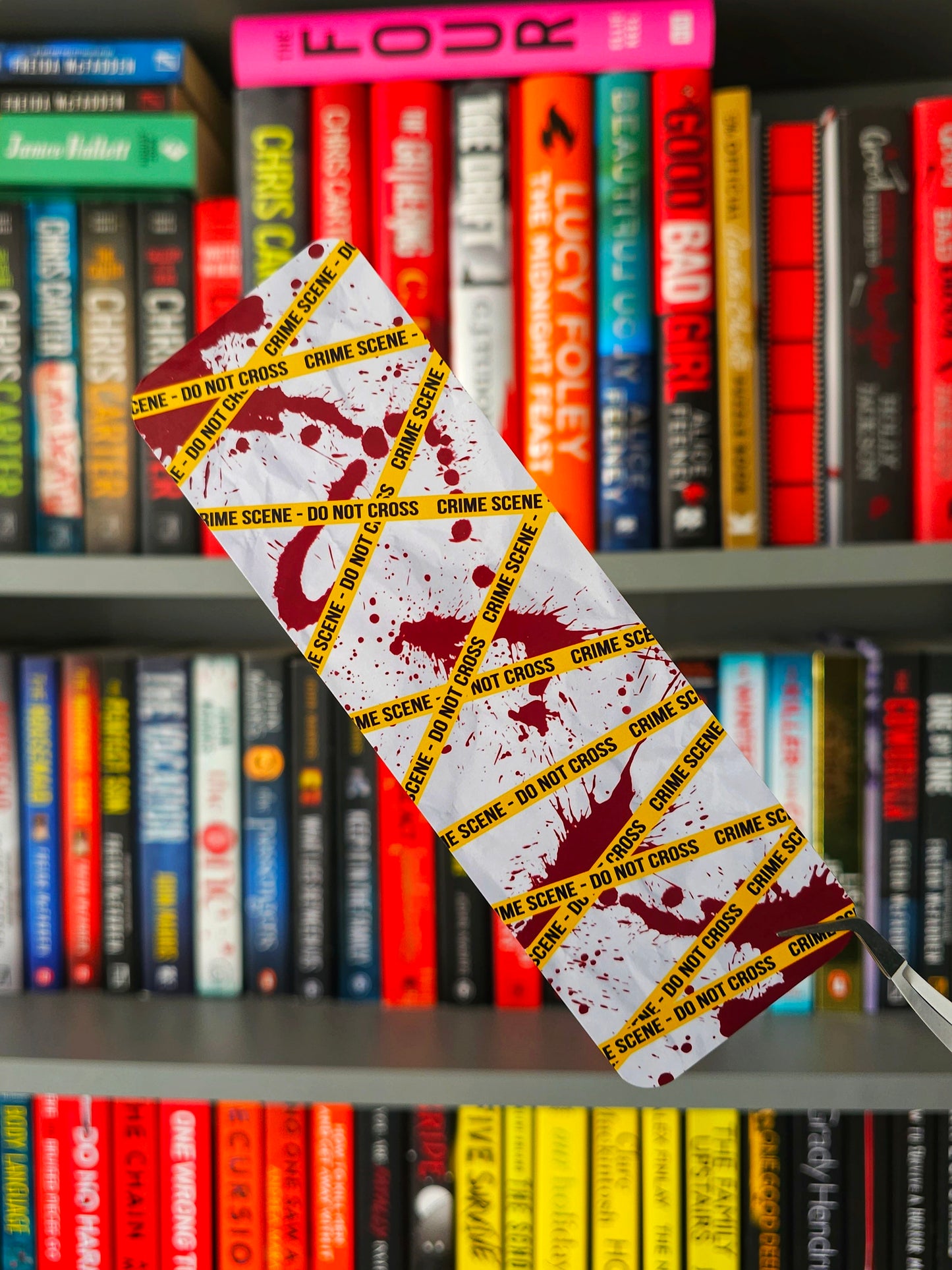 Name Customisable Messy Crime Scene Bookmark