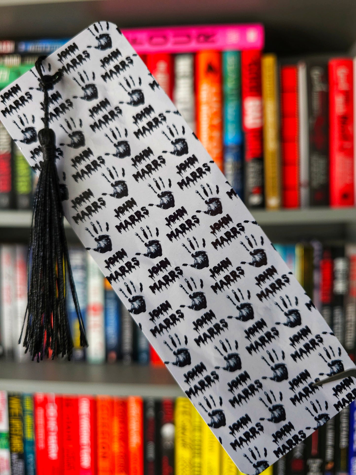 John Marrs Handprint Pattern Bookmark