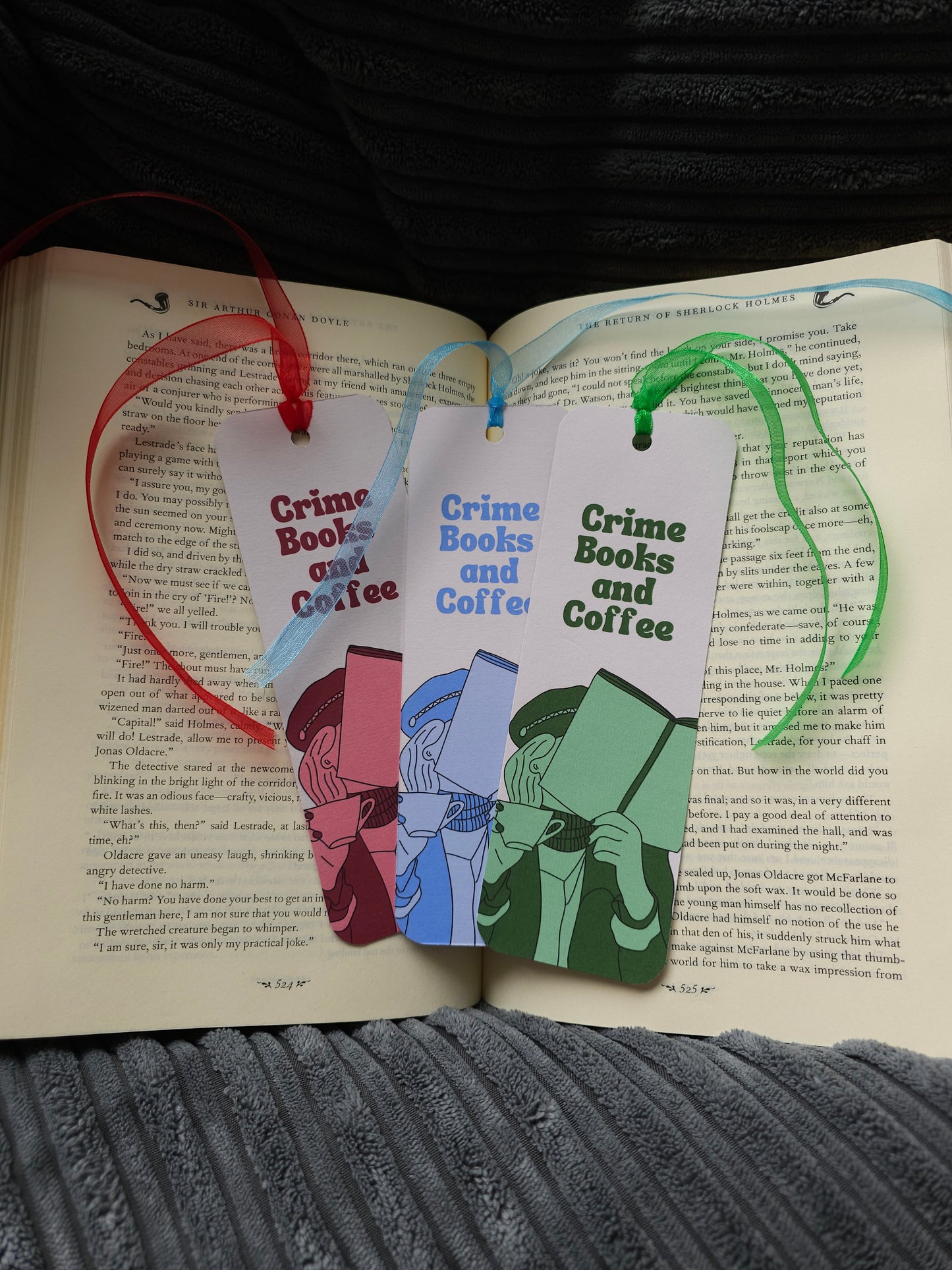 Crime Books and Coffee Bookmark
