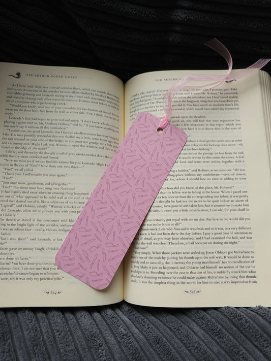 Pink Knives Pattern Bookmark