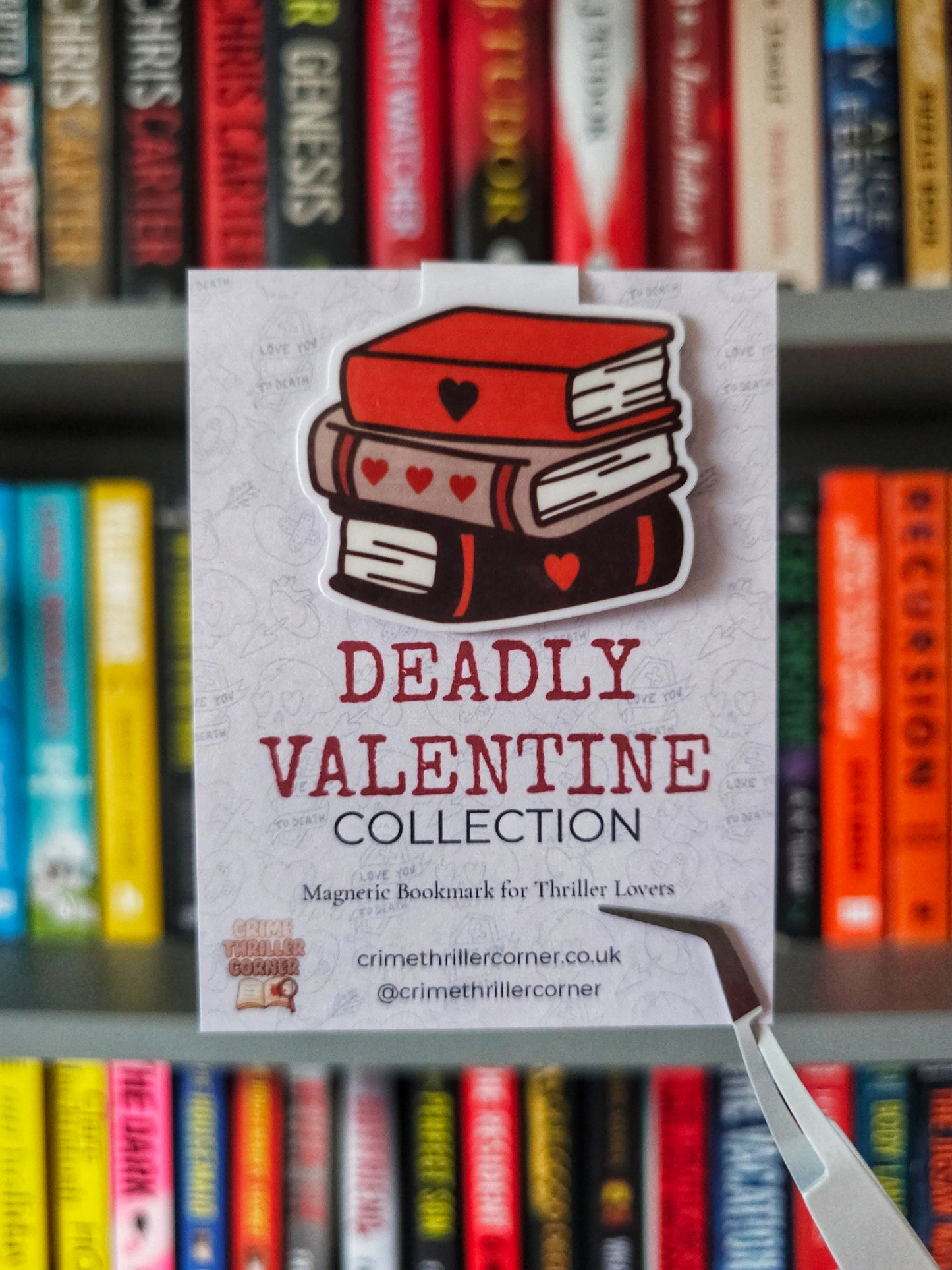 Deadly Valentine Magnetic Book Stack Bookmark