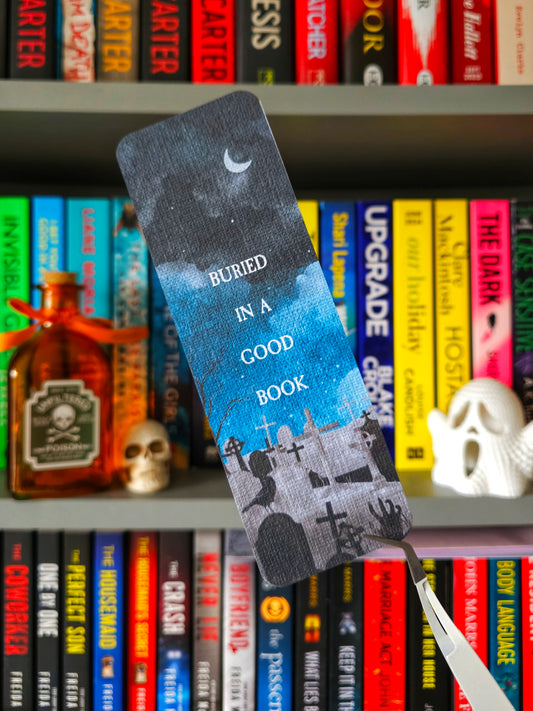 Buried In A Good Book Halloween Bookmark