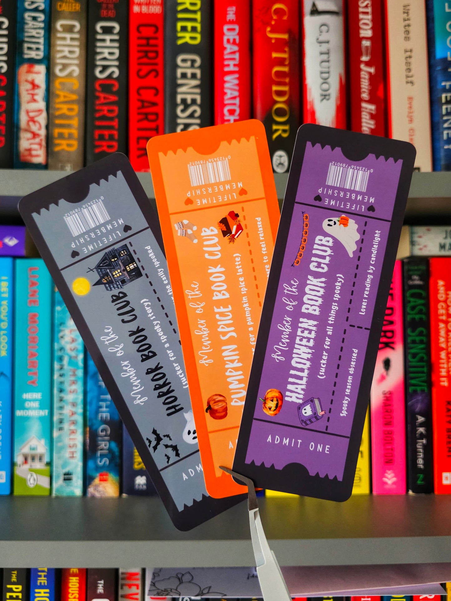 Spooky Book Club Ticket Bookmark Bundle
