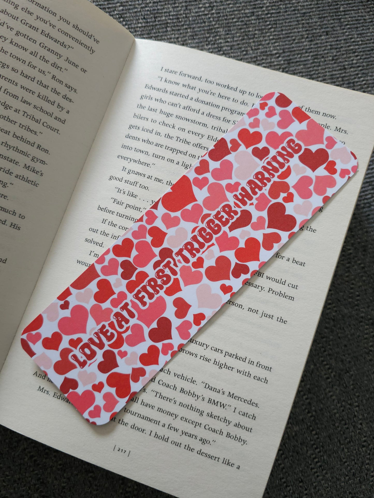 Love At First Trigger Warning Bookmark
