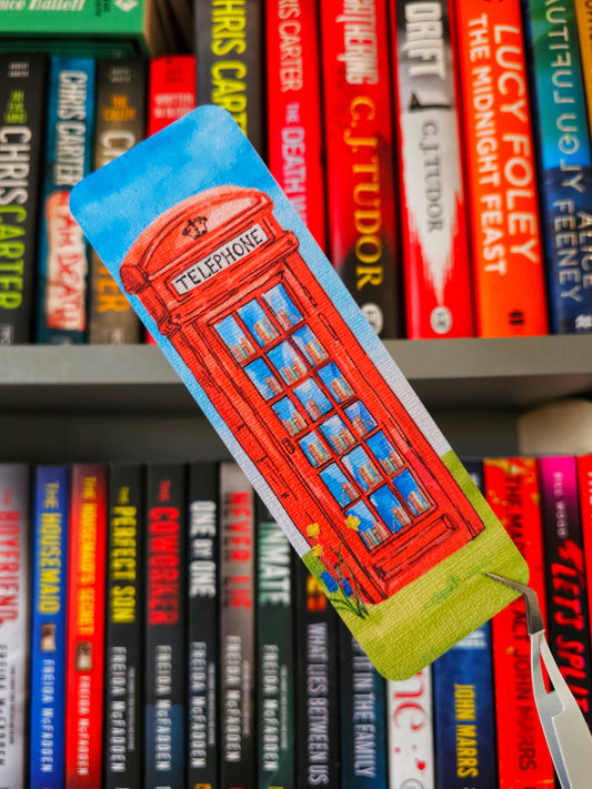 Little Free Library Red Telephone Box Bookmark