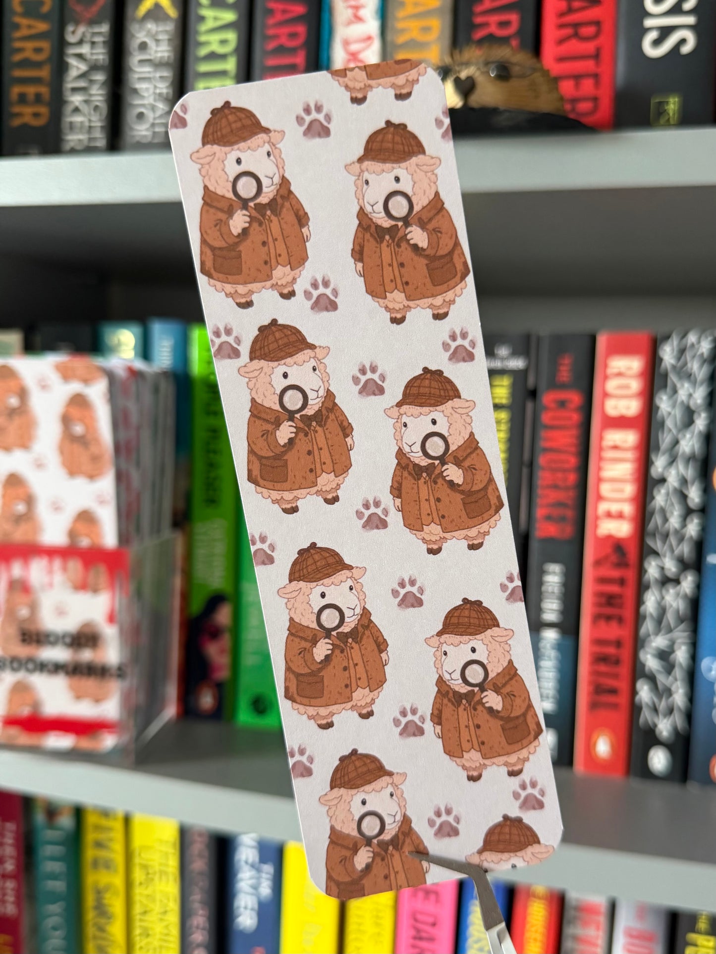 Detective Sheep Pattern Bookmark