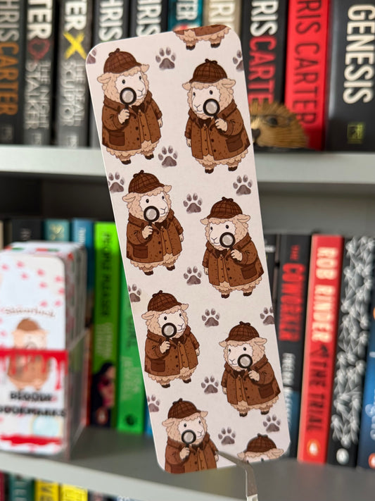 Detective Sheep Pattern Bookmark