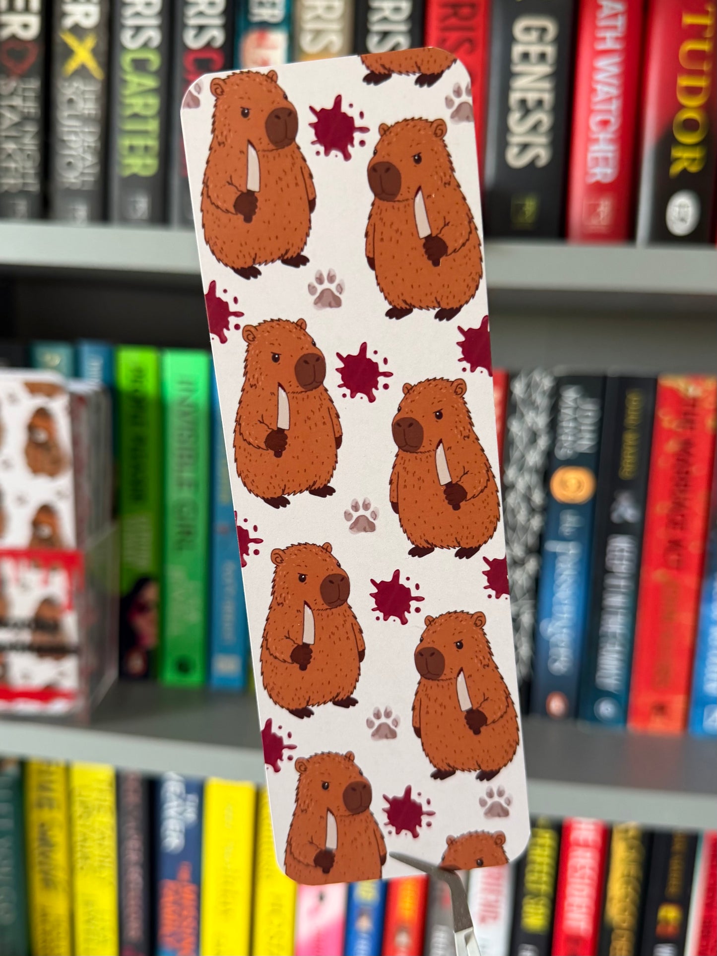 Killer Capybara Pattern Bookmark