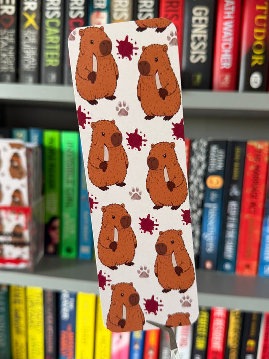 Killer Capybara Pattern Bookmark