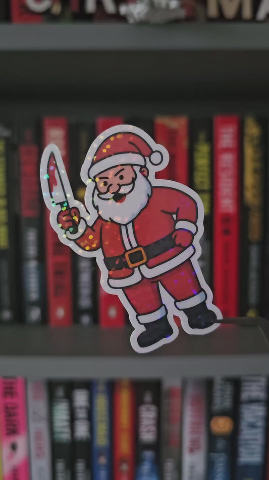 Killer Santa Sparkle Sticker