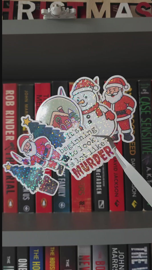 Dark Christmas Murder Mystery Sticker Pack - Set of 6