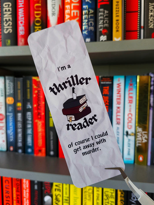 I'm A Thriller Reader Bookmark