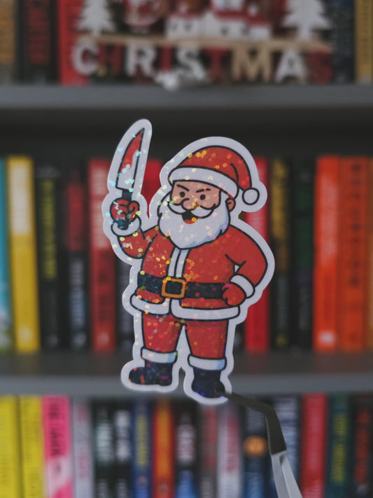 Killer Santa Sparkle Sticker