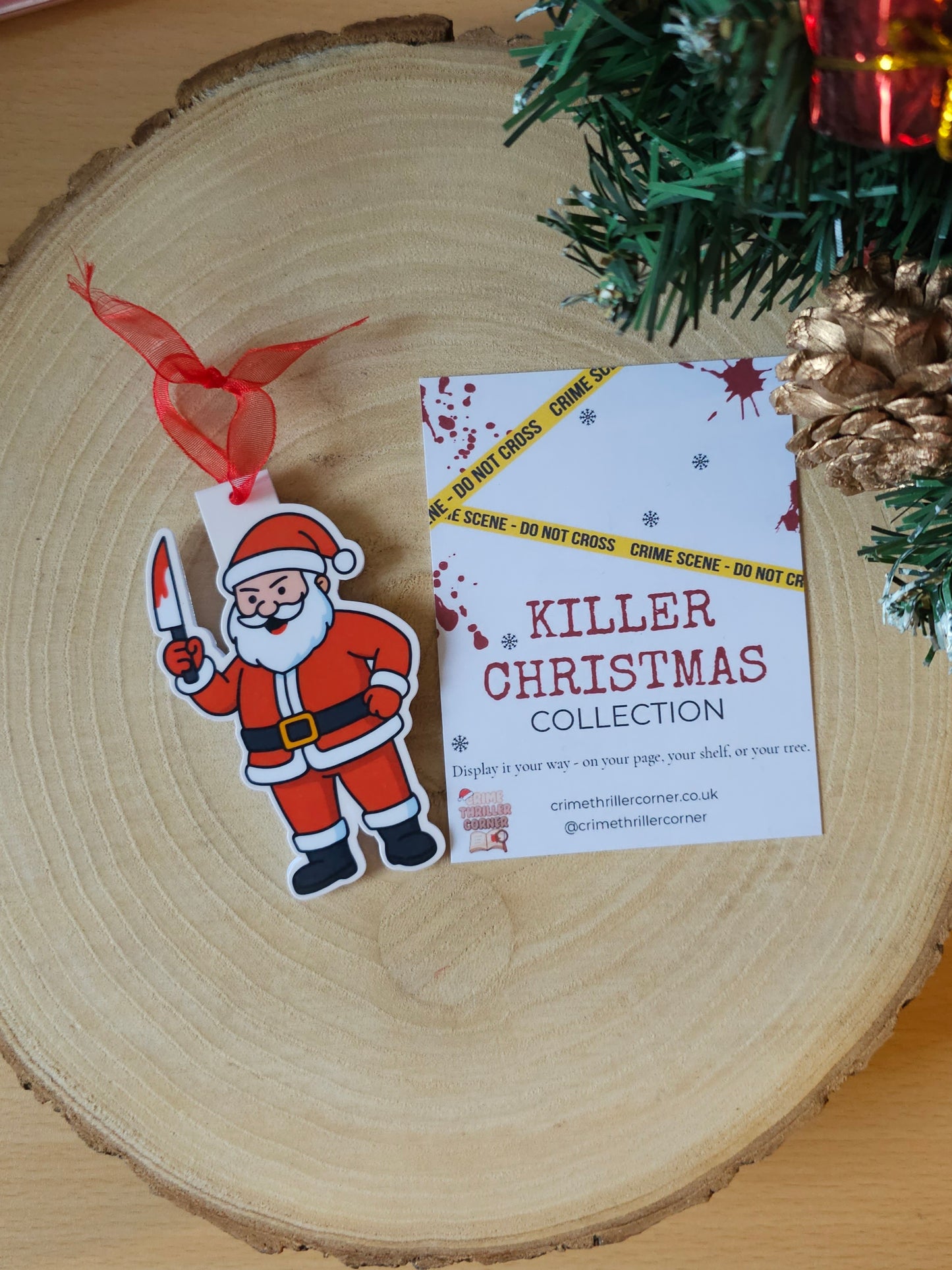 Killer Santa Magnetic Bookmark / Tree Decoration