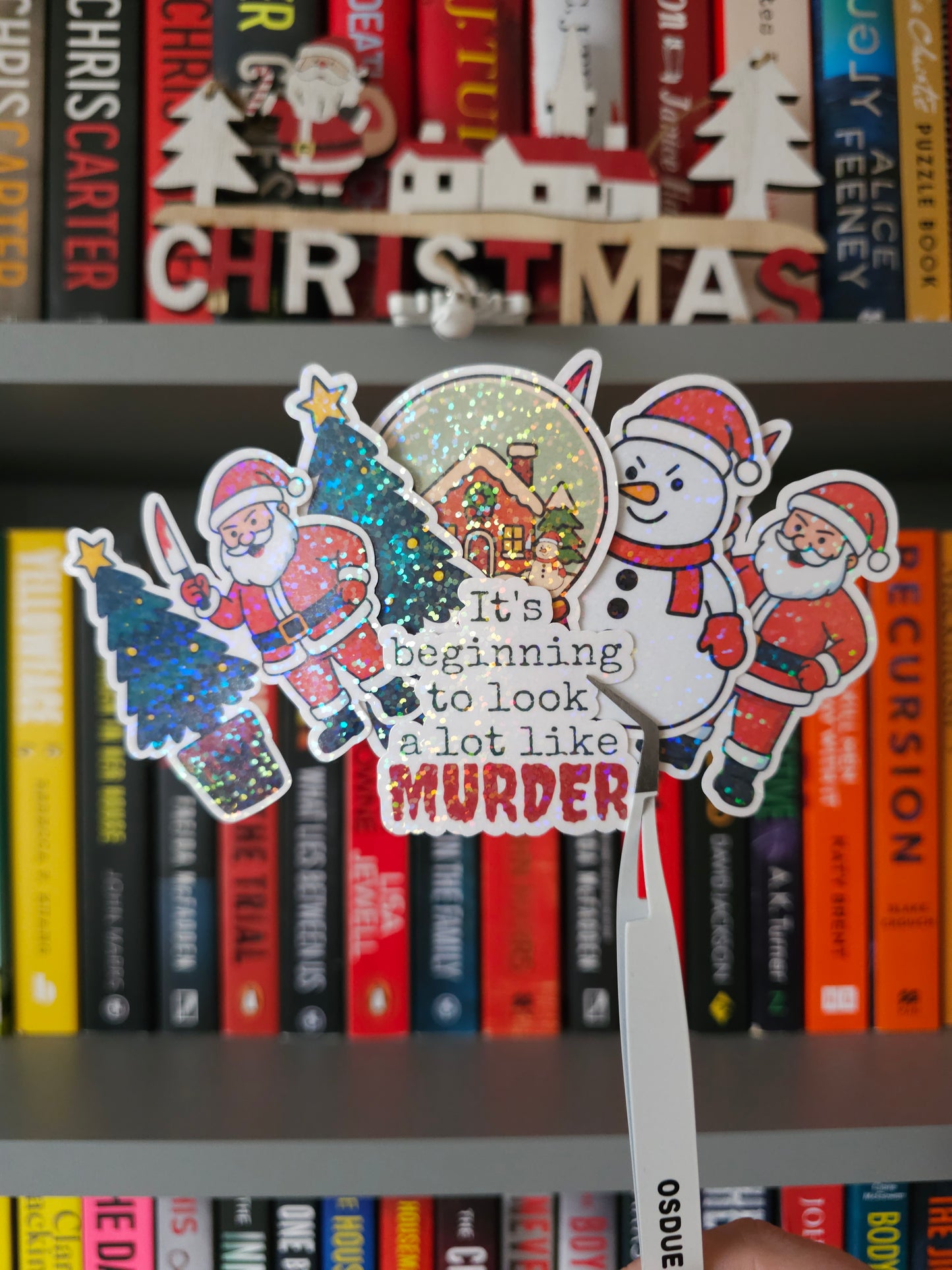 Dark Christmas Murder Mystery Sticker Pack - Set of 6