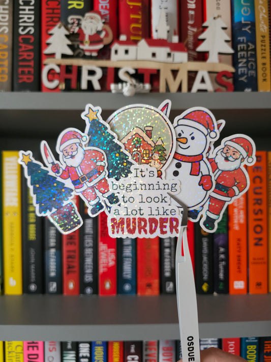 Dark Christmas Murder Mystery Sticker Pack - Set of 6