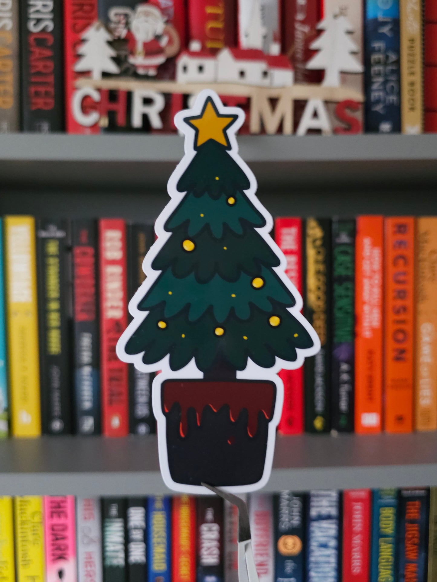 Twisted Christmas Tree Shaped Bookmark
