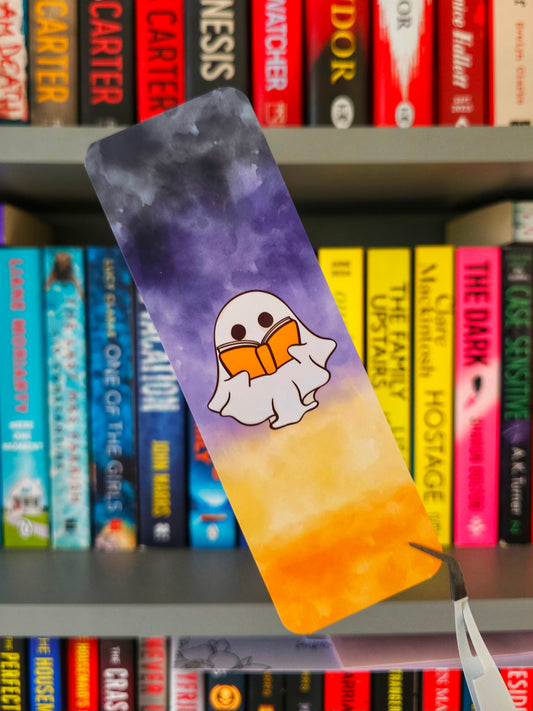Ghostly Reads Halloween Bookmark