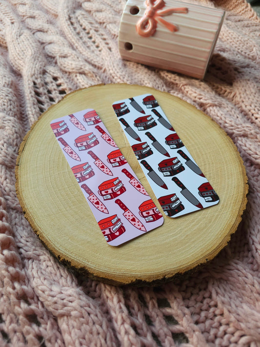 Deadly Valentine Book Stack & Knife Bookmark