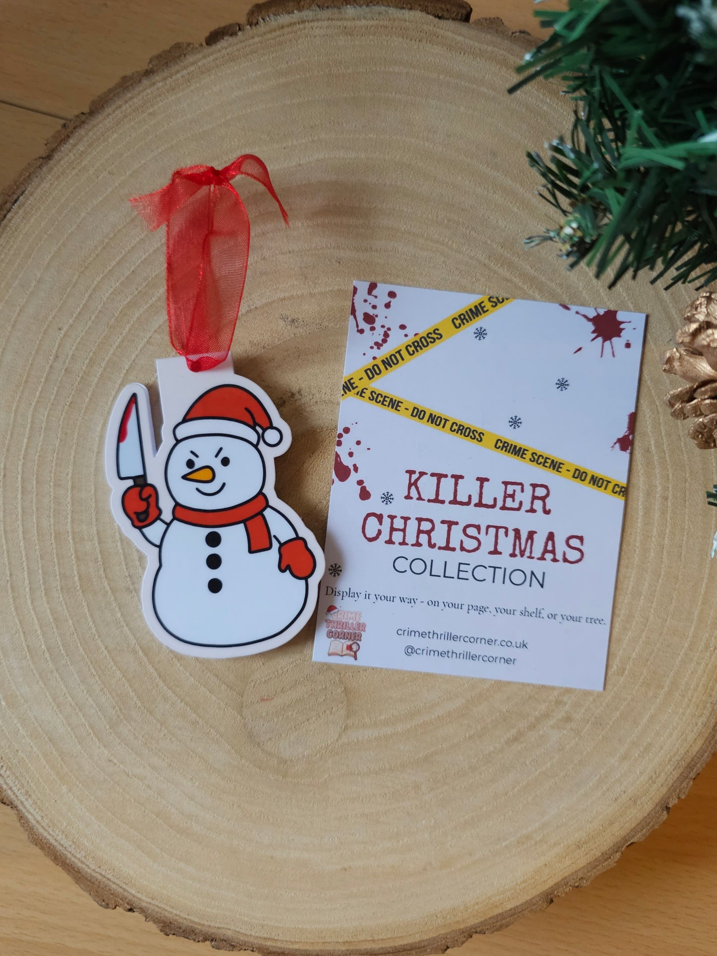 Sinister Snowman Magnetic Bookmark / Tree Decoration