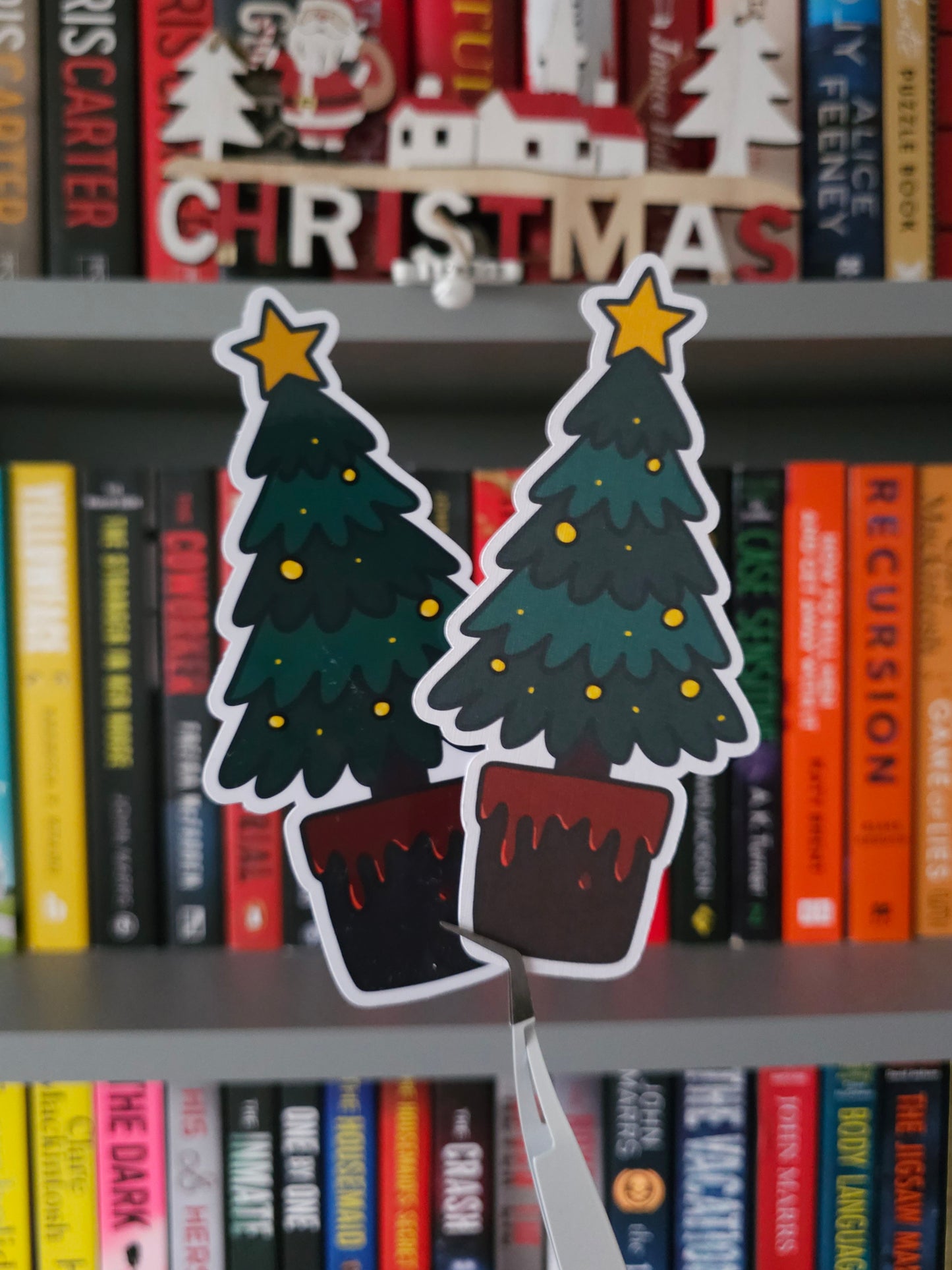 Twisted Christmas Tree Shaped Bookmark